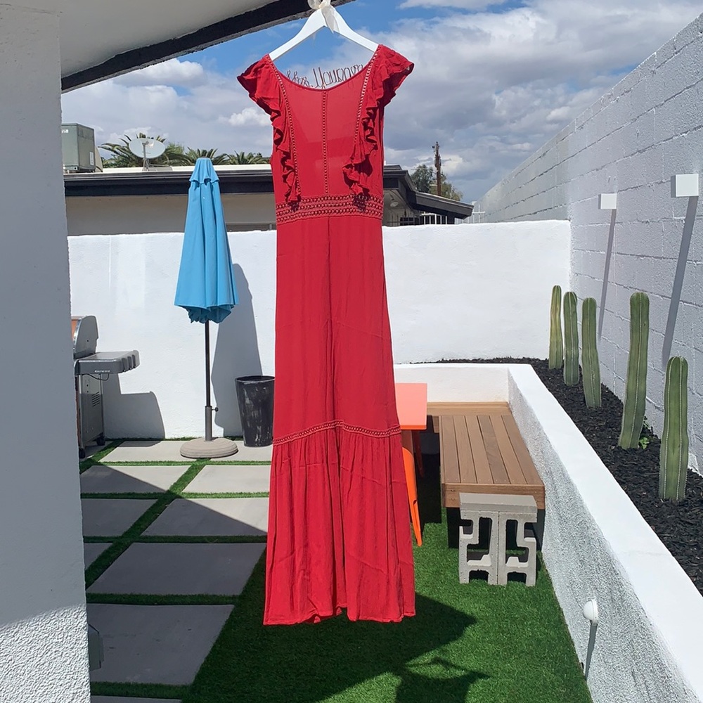 Red Boho Dress
